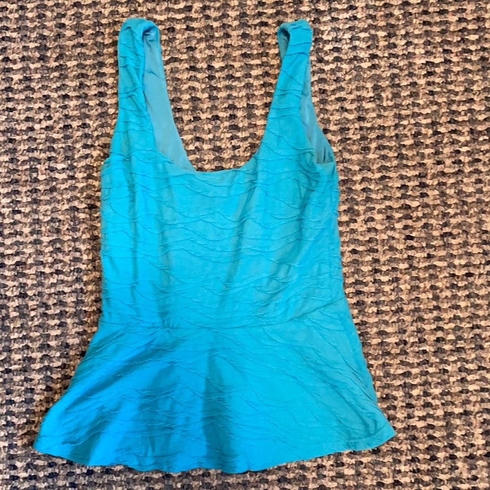 Size S Turquoise Blue AQUA Peplum Top